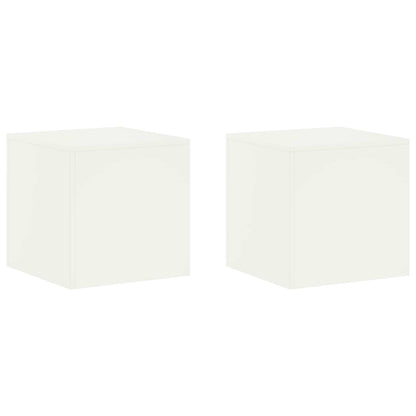 Plant Stand 2 pcs White 40 x 40 x 40 cm Steel