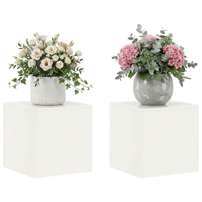 Plant Stand 2 pcs White 40 x 40 x 40 cm Steel