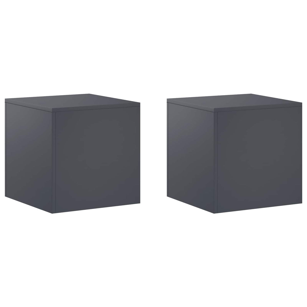 Plant Stand 2 pcs Anthracite 40 x 40 x 40 cm Galvanised Steel