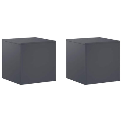 Plant Stand 2 pcs Anthracite 40 x 40 x 40 cm Galvanised Steel