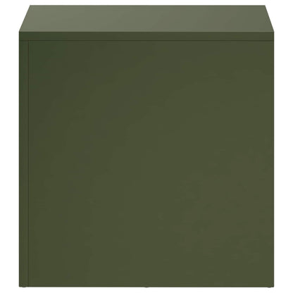 Plant Stand 2 pcs Olive Green 40 x 40 x 40 cm Steel
