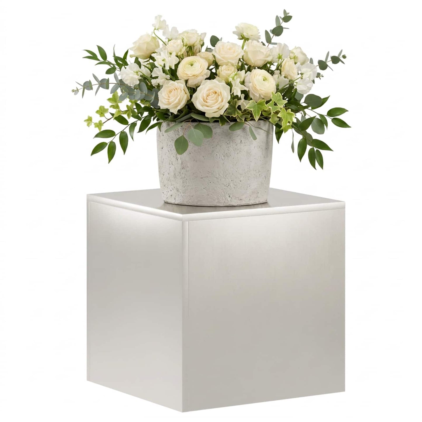 Plant Stand Silver 40 x 40 x 40 cm Steel