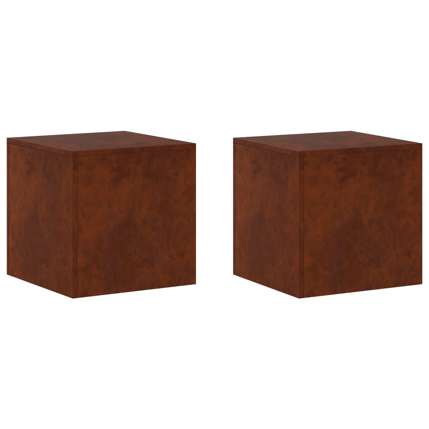 Plant Stand 2 pcs Rusty 40 x 40 x 40 cm Weathering Steel