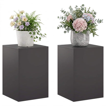 Plant Stand 2 pcs Black 40 x 40 x 60 cm Steel