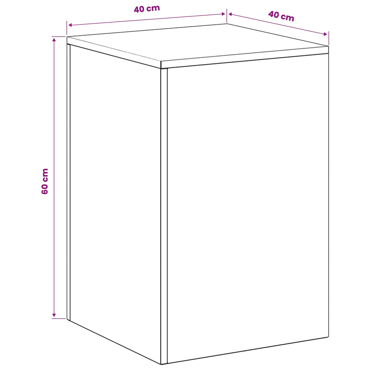 Plant Stand 2 pcs Black 40 x 40 x 60 cm Steel