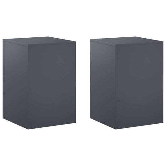 Plant Stand 2 pcs Anthracite 40 x 40 x 60 cm Galvanised Steel