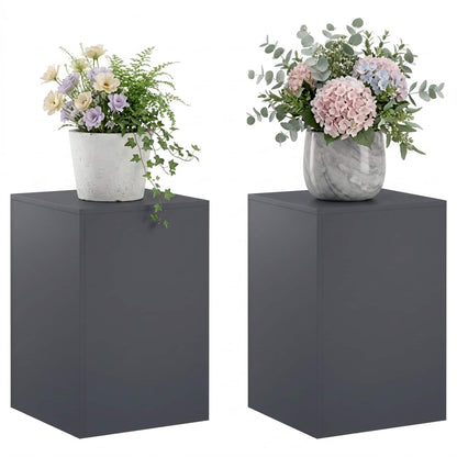 Plant Stand 2 pcs Anthracite 40 x 40 x 60 cm Galvanised Steel