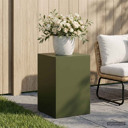Plant Stand Olive Green 40 x 40 x 60 cm Weathering Steel