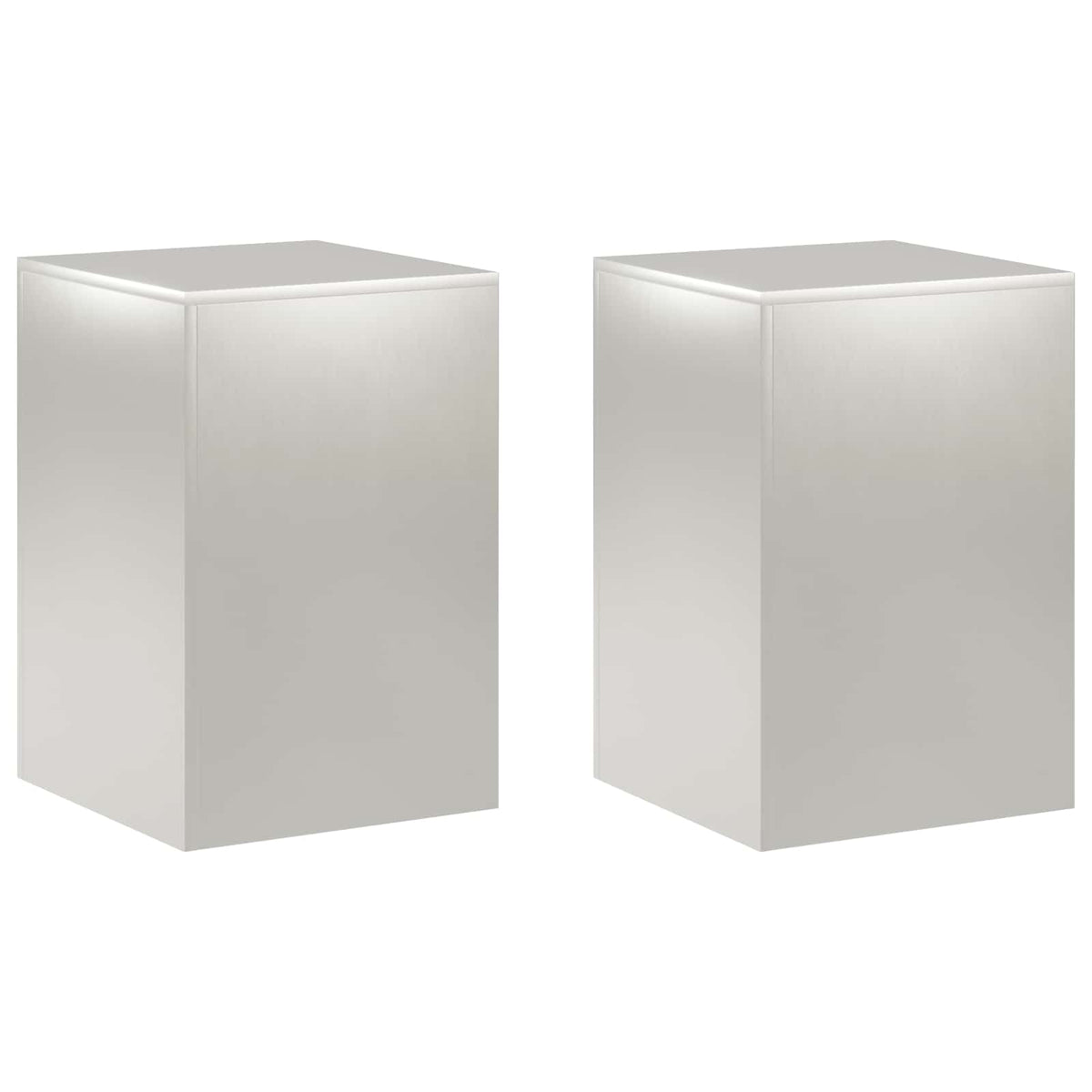 Plant Stand 2 pcs Silver 40 x 40 x 60 cm Steel