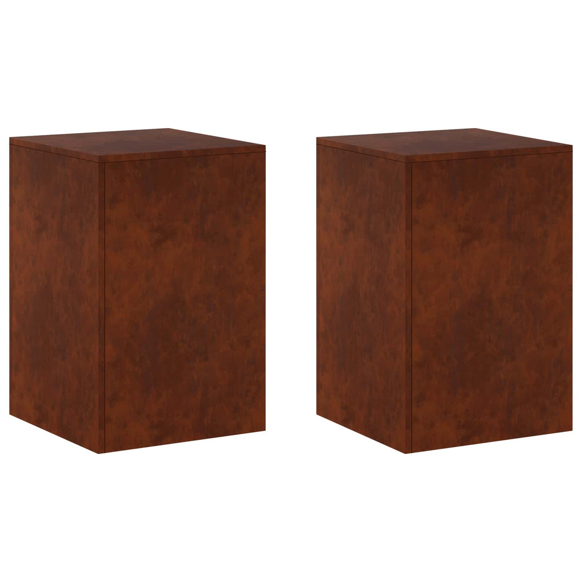 Plant Stand 2 pcs Rusty 40 x 40 x 60 cm Weathering Steel
