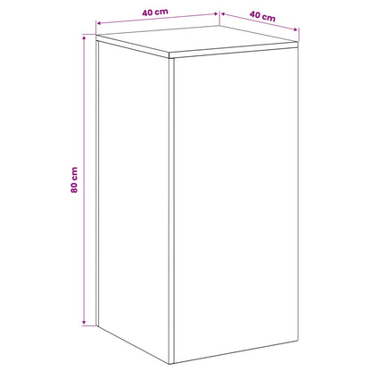 Plant Stand Black 40 x 40 x 80 cm Steel
