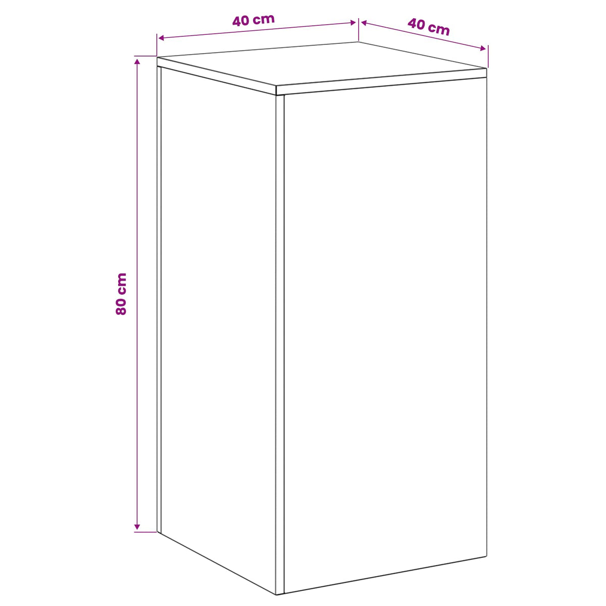 Plant Stand Anthracite 40 x 40 x 80 cm Stainless Steel