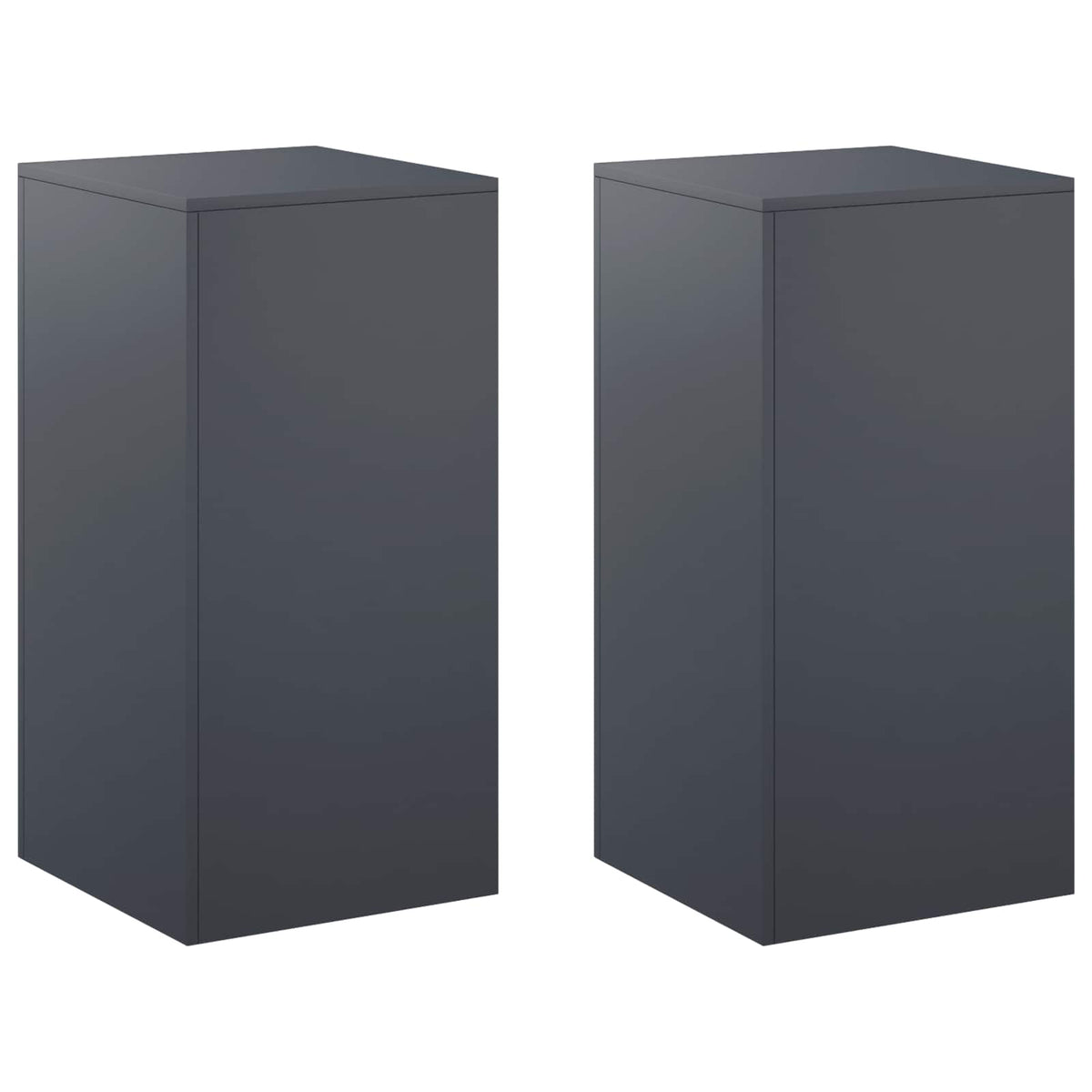 Plant Stand 2 pcs Anthracite 40 x 40 x 80 cm Galvanised Steel