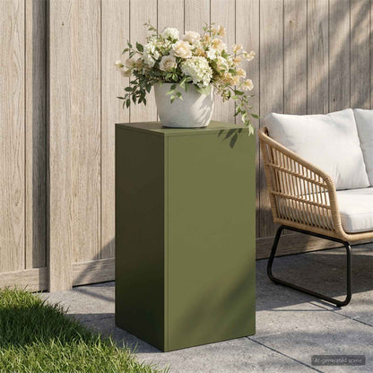 Plant Stand Olive Green 40 x 40 x 80 cm Weathering Steel
