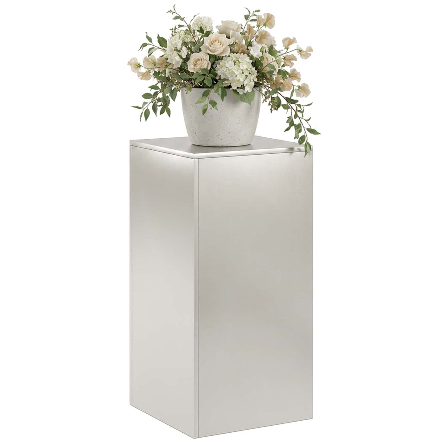 Plant Stand Silver 40 x 40 x 80 cm Steel
