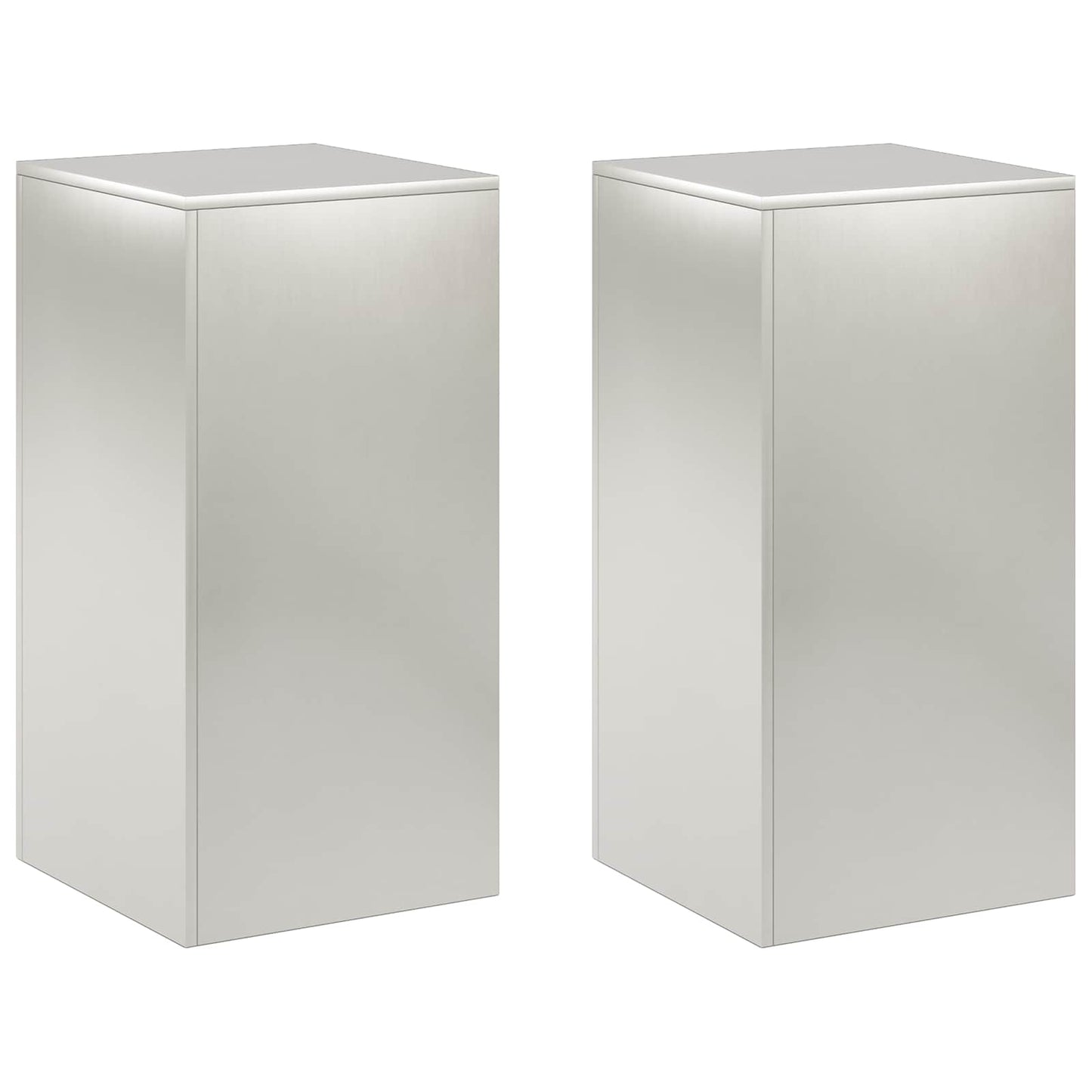 Plant Stand 2 pcs Silver 40 x 40 x 80 cm Steel