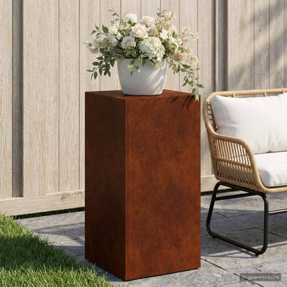Plant Stand Rusty 40 x 40 x 80 cm Weathering Steel