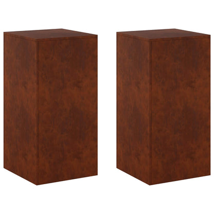 Plant Stand 2 pcs Rusty 40 x 40 x 80 cm Weathering Steel