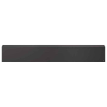 Garden Cover Profile 10 pcs 100 x 10 x 15 cm Steel Black