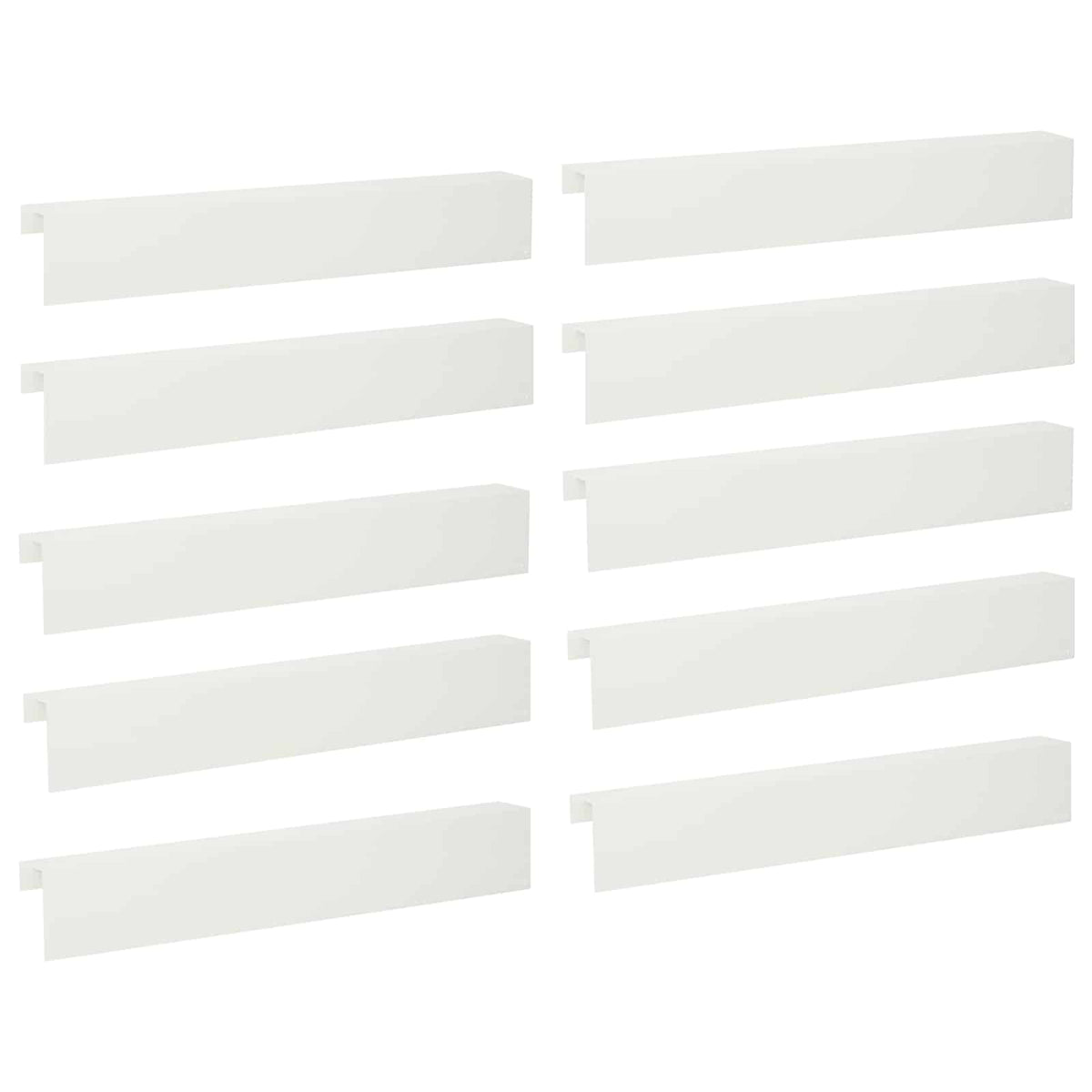 Garden Cover Profile 10 pcs 100 x 10 x 15 cm Steel White