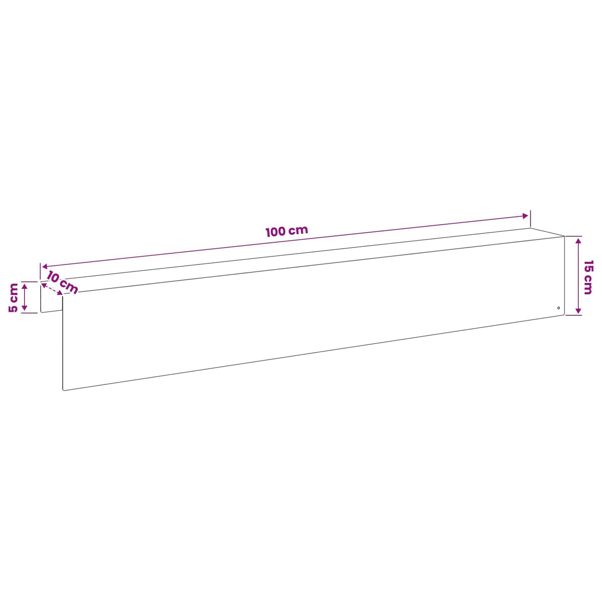 Garden Cover Profile 10 pcs 100 x 10 x 15 cm Steel White