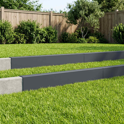 Garden Cover Profile 10 pcs 100 x 10 x 15 cm Steel Anthracite