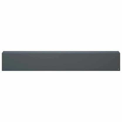 Garden Cover Profile 10 pcs 100 x 10 x 15 cm Steel Anthracite