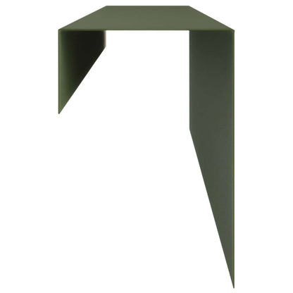 Garden Cover Profile 10 pcs 100 x 10 x 15 cm Steel Olive Green