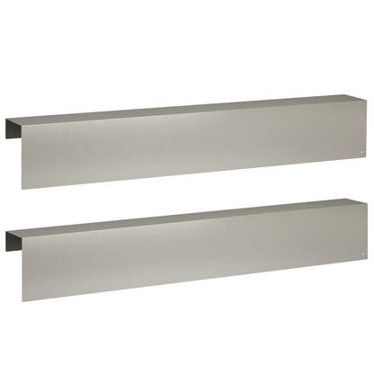 Garden Cover Profile 2 pcs 100 x 10 x 15 cm Stainless Steel