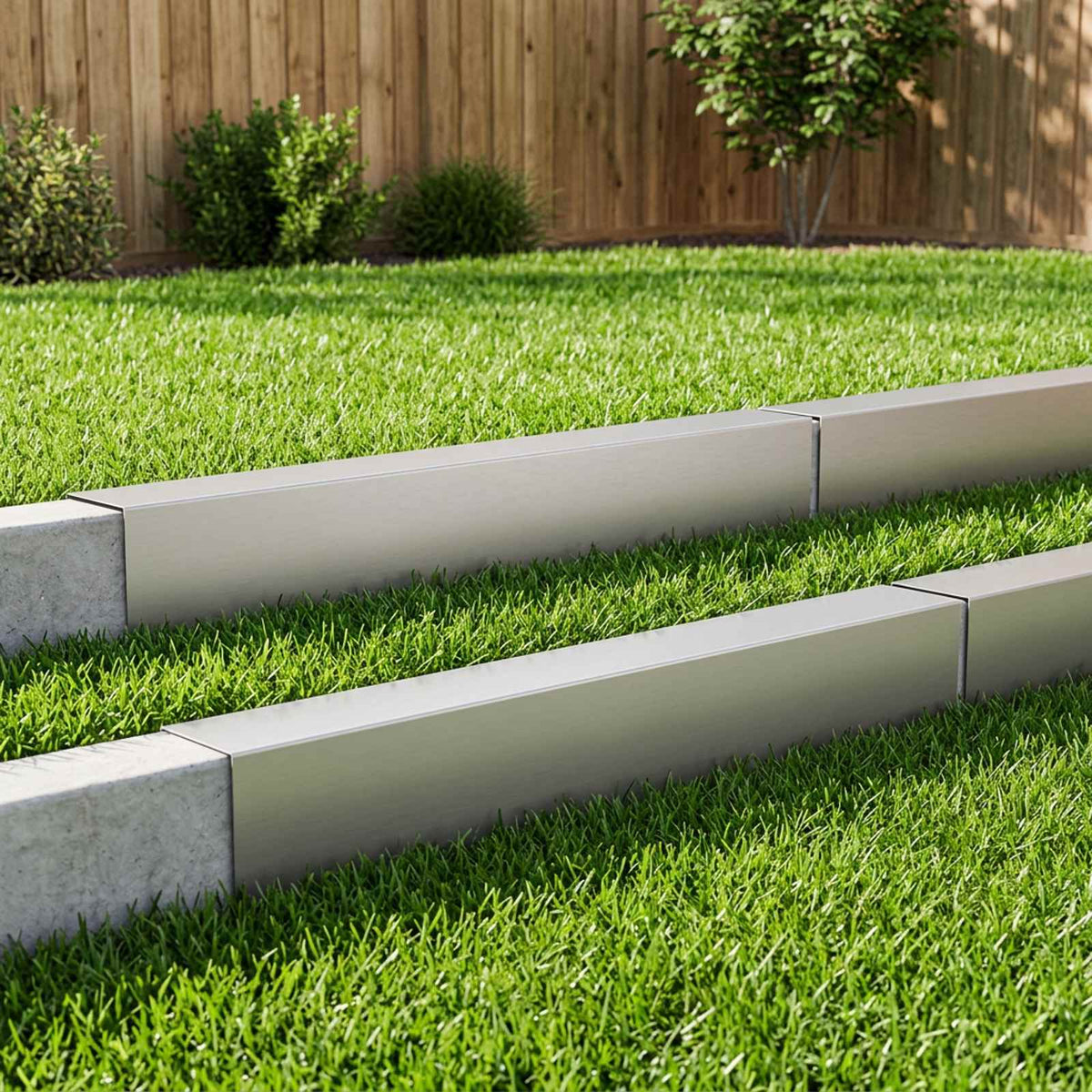 Garden Cover Profile 10 pcs 100 x 10 x 15 cm Stainless Steel