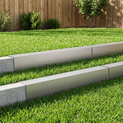 Garden Cover Profile 10 pcs 100 x 10 x 15 cm Stainless Steel