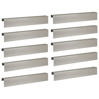Garden Cover Profile 10 pcs 100 x 10 x 15 cm Stainless Steel