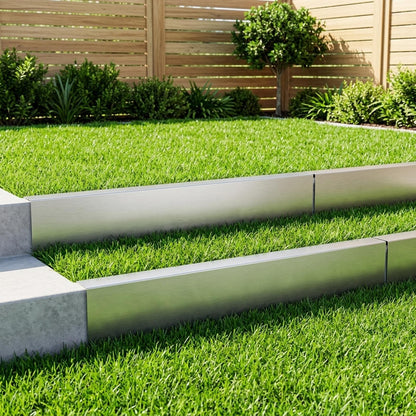 Garden Cover Profile 10 pcs 100 x 10 x 15 cm Galvanised Steel