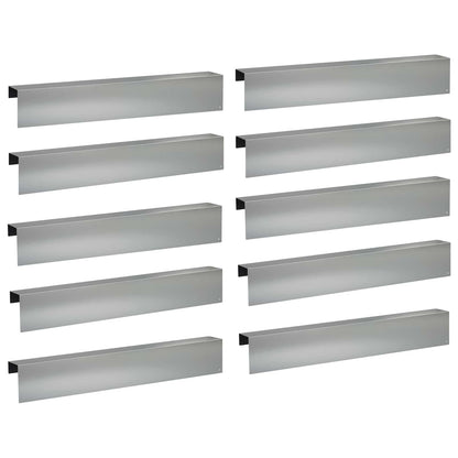 Garden Cover Profile 10 pcs 100 x 10 x 15 cm Galvanised Steel