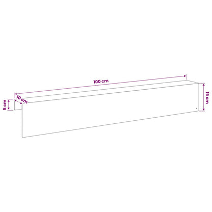 Garden Cover Profile 10 pcs 100 x 10 x 15 cm Weathering Steel