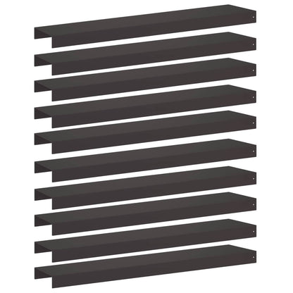 Garden Cover Profile 10 pcs 100 x 20 x 5 cm Steel Black