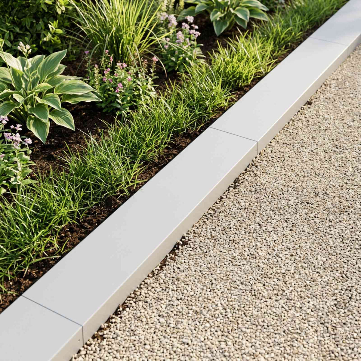 Garden Cover Profile 10 pcs 100 x 20 x 5 cm Steel White