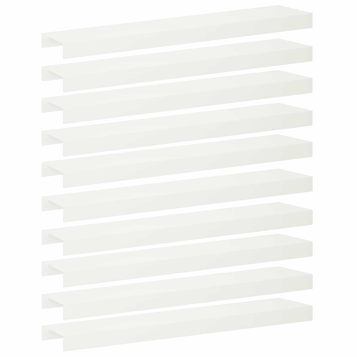 Garden Cover Profile 10 pcs 100 x 20 x 5 cm Steel White