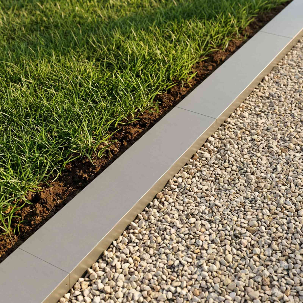 Garden Cover Profile 2 pcs 100 x 20 x 5 cm Stainless Steel
