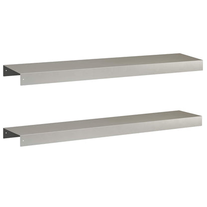 Garden Cover Profile 2 pcs 100 x 20 x 5 cm Stainless Steel