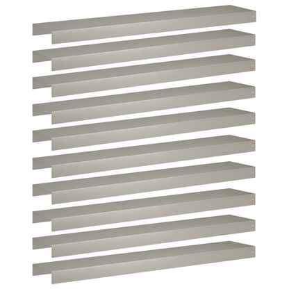 Garden Cover Profile 10 pcs 100 x 20 x 5 cm Stainless Steel