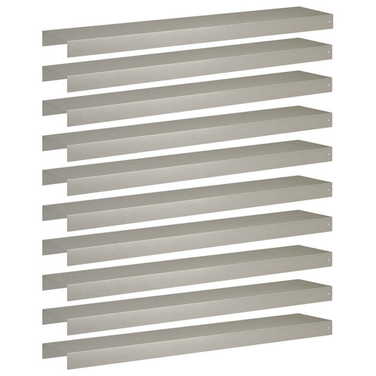Garden Cover Profile 10 pcs 100 x 20 x 5 cm Stainless Steel
