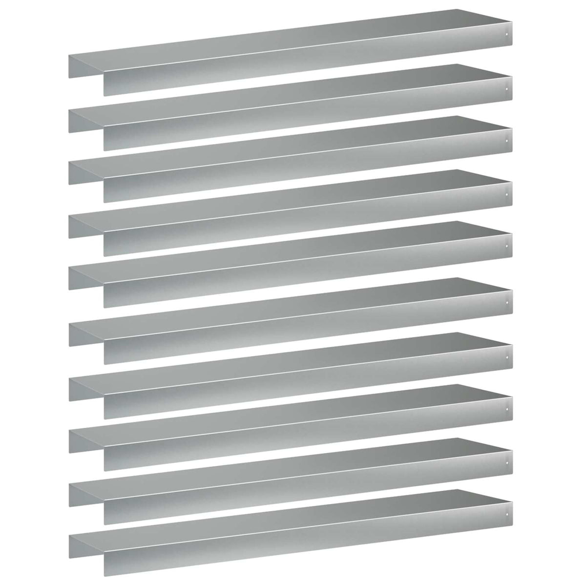 Garden Cover Profile 10 pcs 100 x 20 x 5 cm Galvanised Steel