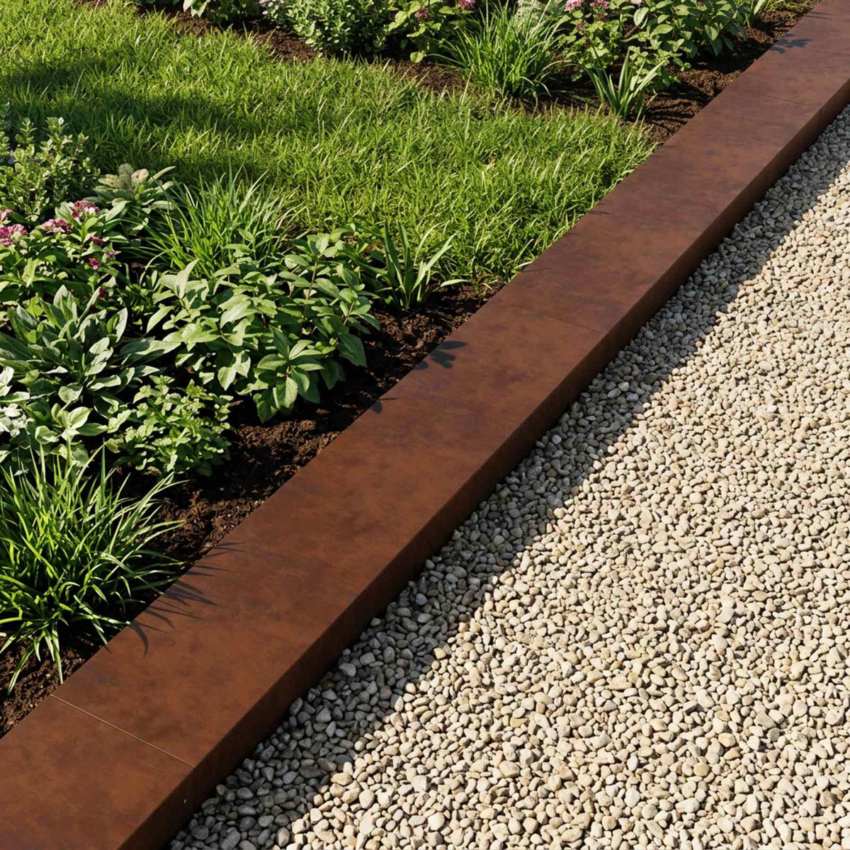 Garden Cover Profile 10 pcs 100 x 20 x 5 cm Weathering Steel