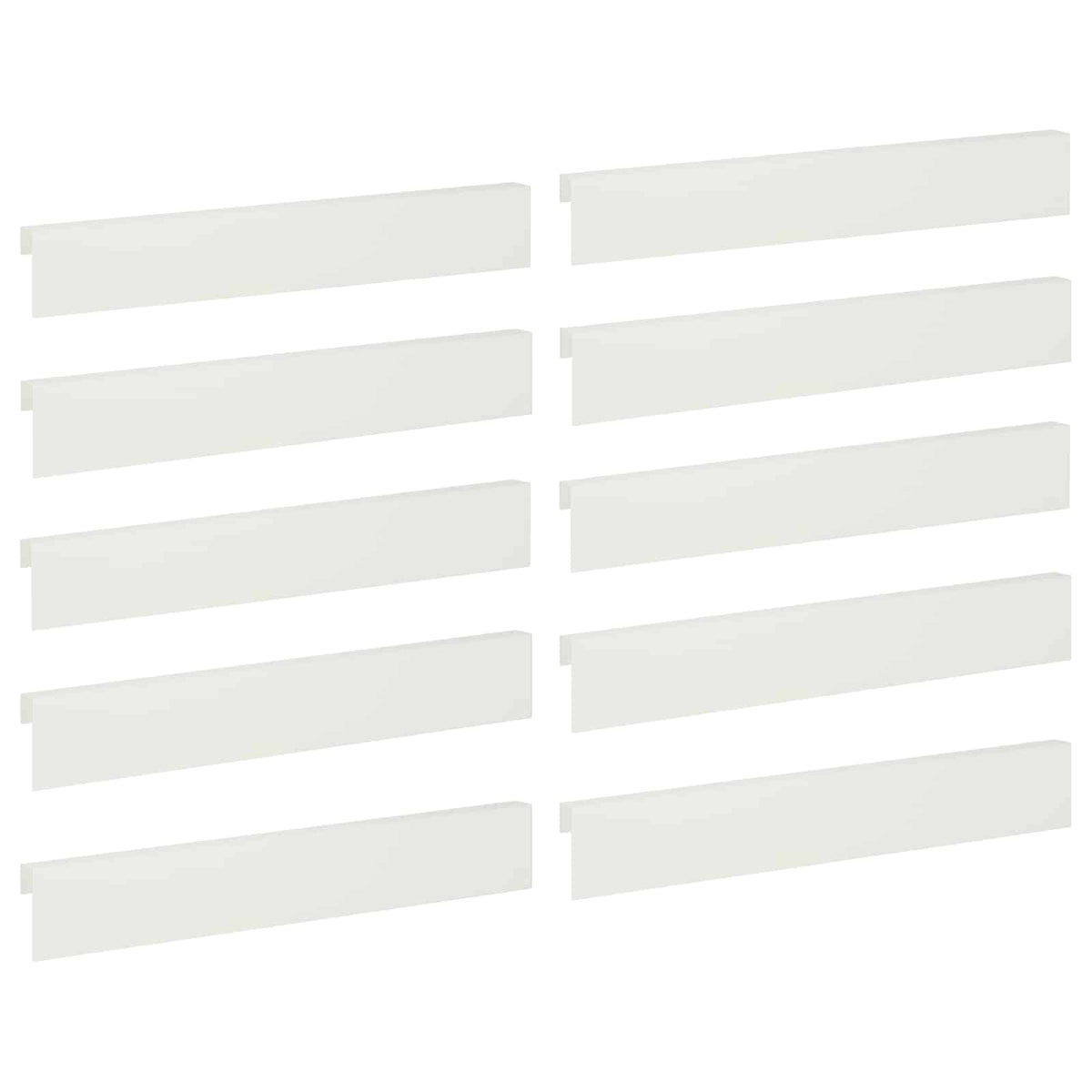 Garden Cover Profile 10 pcs 100 x 5 x 15 cm Steel White