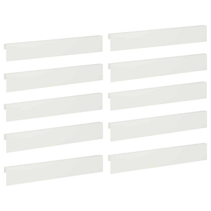 Garden Cover Profile 10 pcs 100 x 5 x 15 cm Steel White