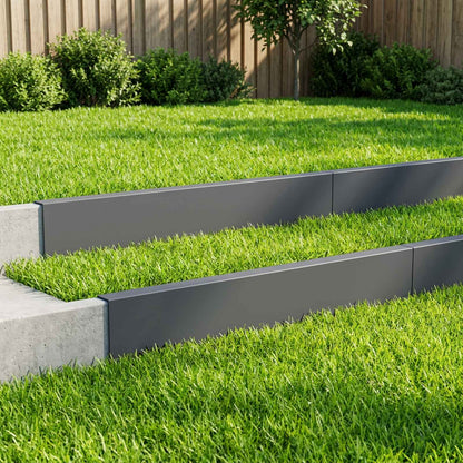 Garden Cover Profile 10 pcs 100 x 5 x 15 cm Steel Anthracite