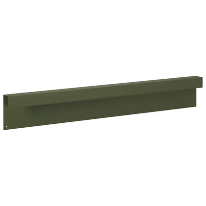 Garden Cover Profile 10 pcs 100 x 5 x 15 cm Steel Olive Green