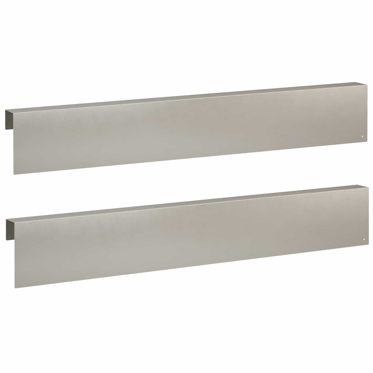 Garden Cover Profile 2 pcs 100 x 5 x 15 cm Stainless Steel