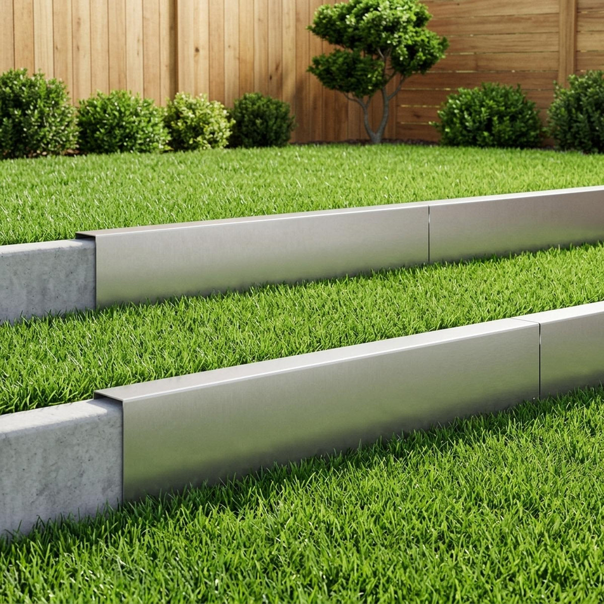 Garden Cover Profile 10 pcs 100 x 5 x 15 cm Stainless Steel